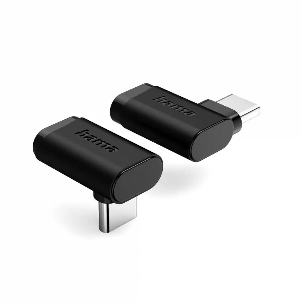 HAMA 90°C USB-C Adapter, USB 3.2 Gen2, 10 Gbit/s, 5 A, 240 W, set of 2