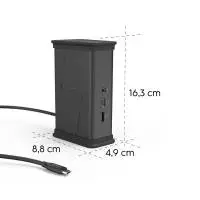 HAMA Докинг станция USB-C "Connect2Office Black", 9 порта, 2x HDMI&trade;, USB-A, USB-C, LAN
