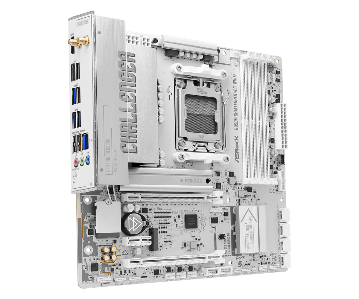 Дънна платка ASRock B850M CHALLENGER WIFI WHITE AM5