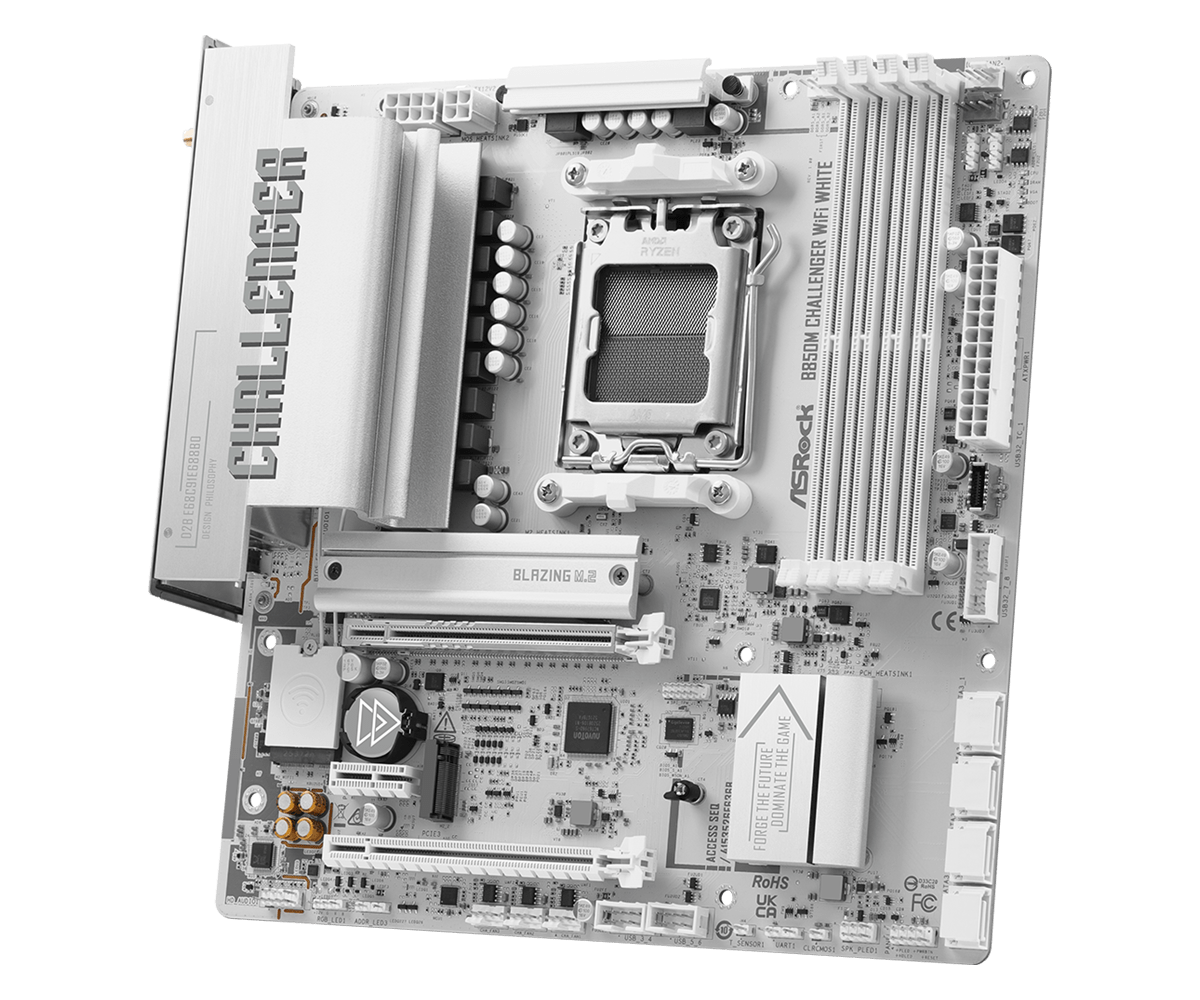 Дънна платка ASRock B850M CHALLENGER WIFI WHITE AM5