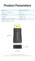 Vention адаптер Adapter DisplayPort DP M / HDMI F Gold plated - HBOB0