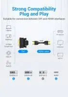Vention Адаптер Adapter DVI M / HDMI F Gold plated - ECDB0