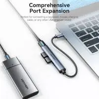Vention хъб USB3.0 HUB 4 port Aluminium - CKOHB