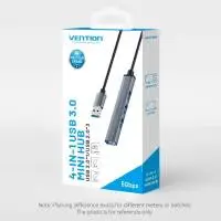 Vention хъб USB3.0 HUB 4 port Aluminium - CKOHB