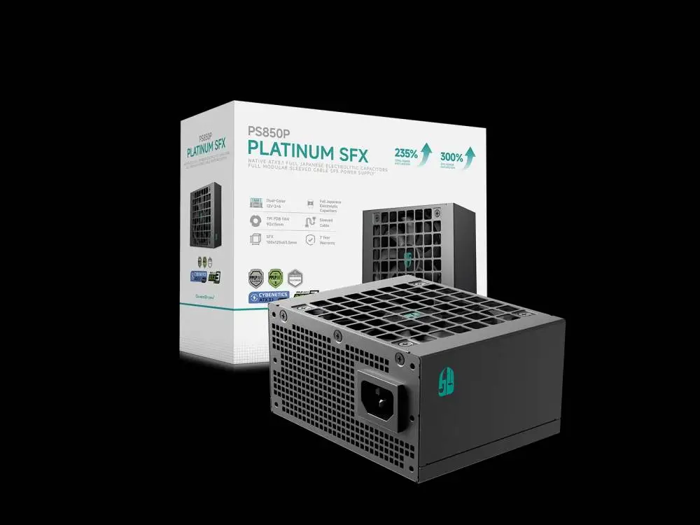 Захранване DeepCool PS850P PSU SFX 3.1 1000W 80 Plus Platinum, ITX, Full Modular
