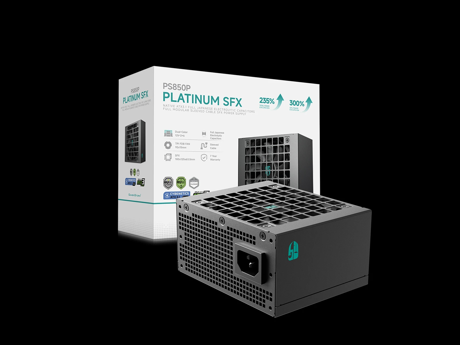 Захранване DeepCool PS850P PSU SFX 3.1 1000W 80 Plus Platinum, ITX, Full Modular