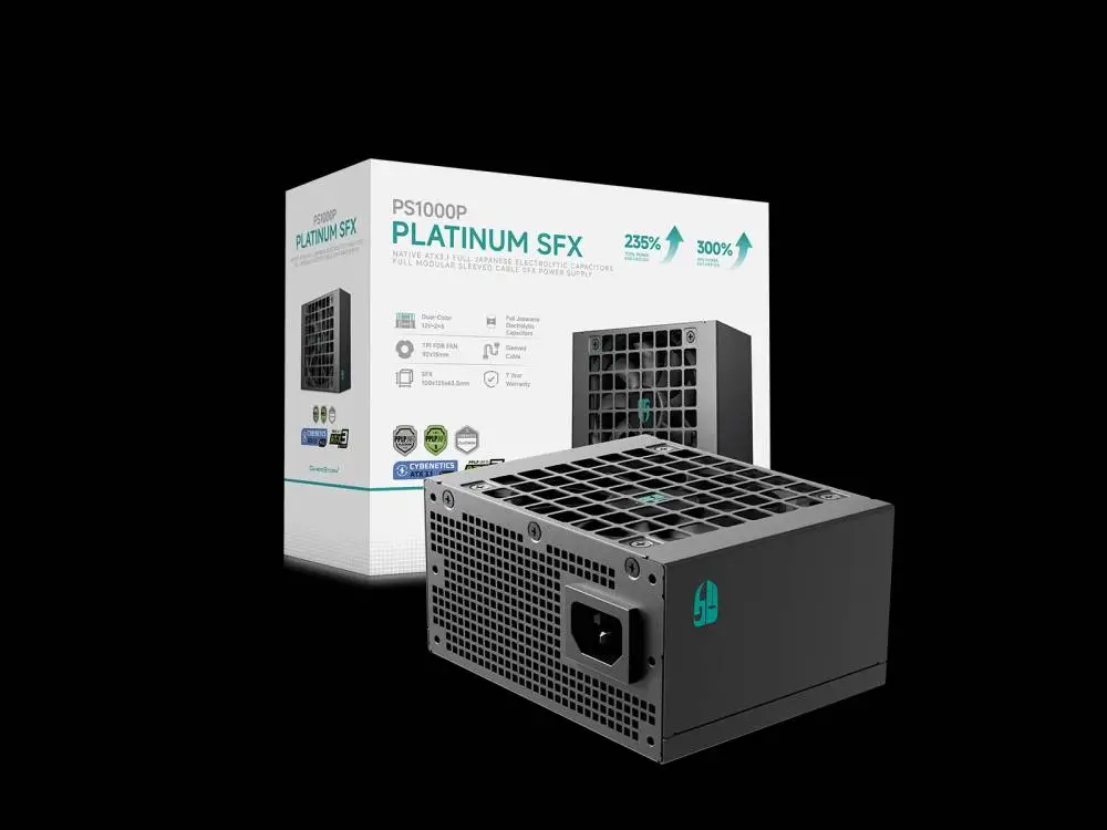 Захранване DeepCool PS1000P PSU SFX 3.1 1000W 80 Plus Platinum, ITX, Full Modular