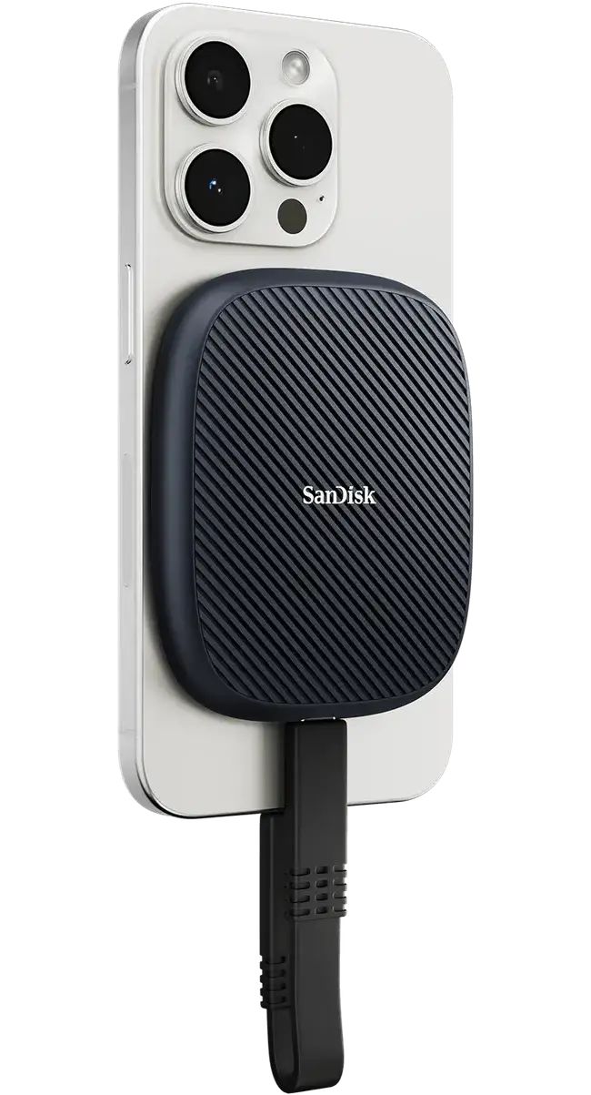 Външен диск SANDISK External Amber USB 1TB Phone SSD - SDSSDE62M-1T00-G25