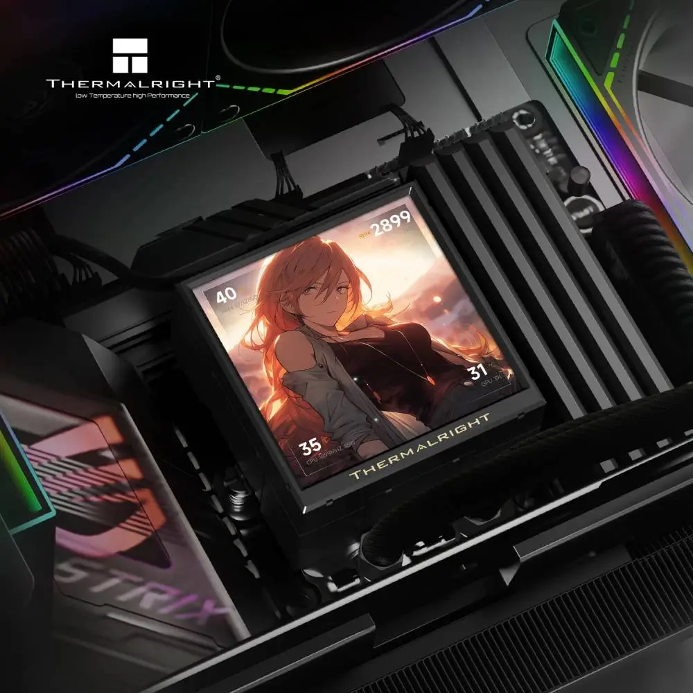 Водно охлаждане Thermalright Peerless Vision 360 ARGB Black, 3.95 inch IPS LCD Display Water Cooling