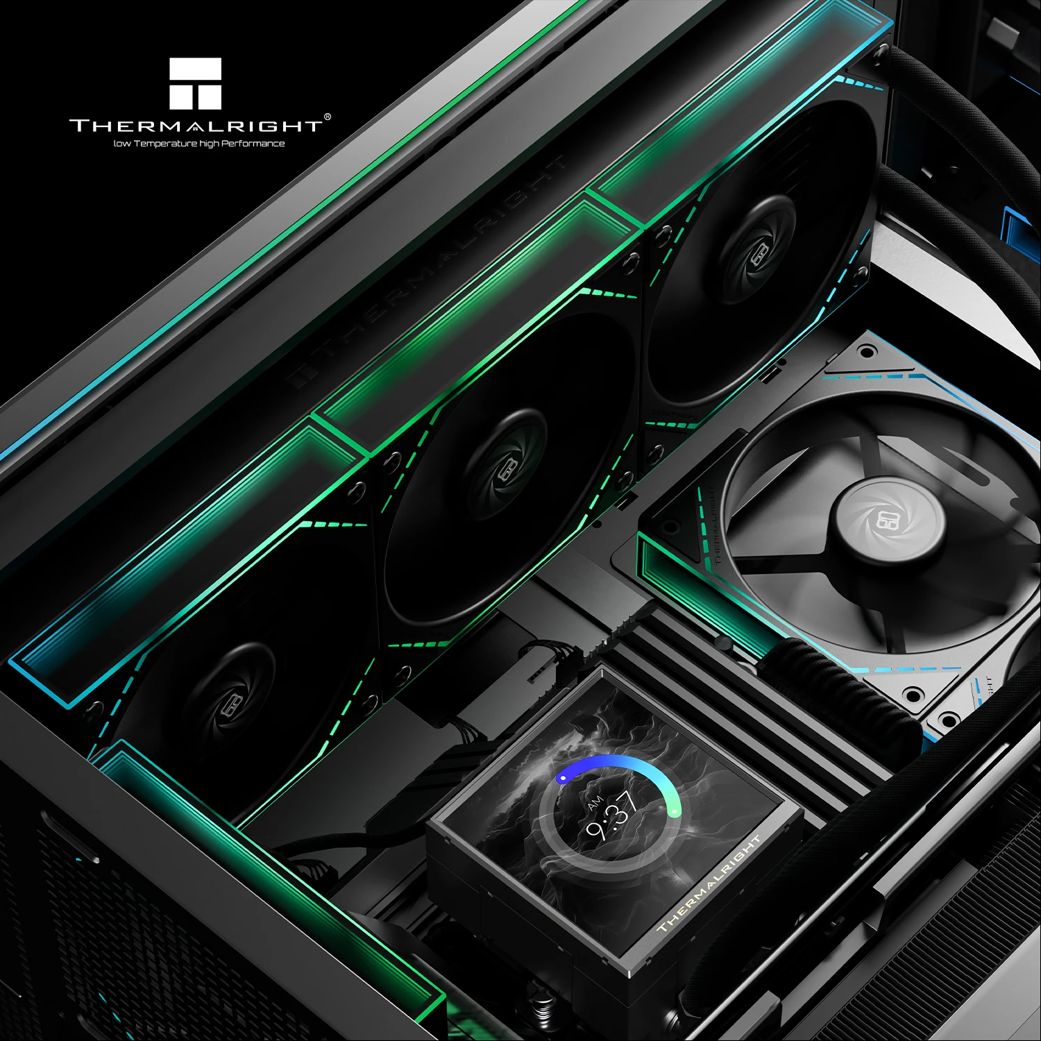 Водно охлаждане Thermalright Peerless Vision 360 ARGB Black, 3.95 inch IPS LCD Display Water Cooling