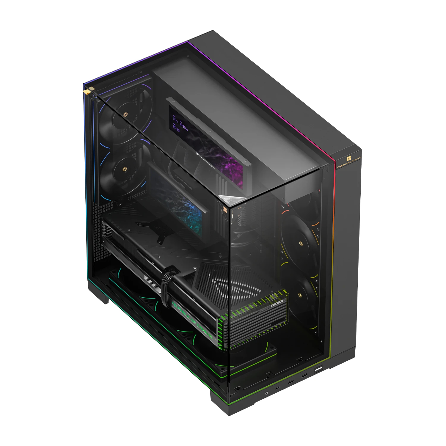 Thermalright кутия Case ATX - TR-A70 Vision Black - 9.16 inch LCD Display, USB-C