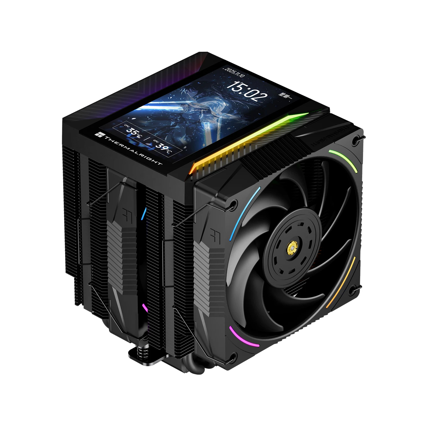 Охладител за процесор Thermalright Peerless Assassin 120 Vision MAX ARGB, Dual-Tower, 5 inch Display, CPU Cooler