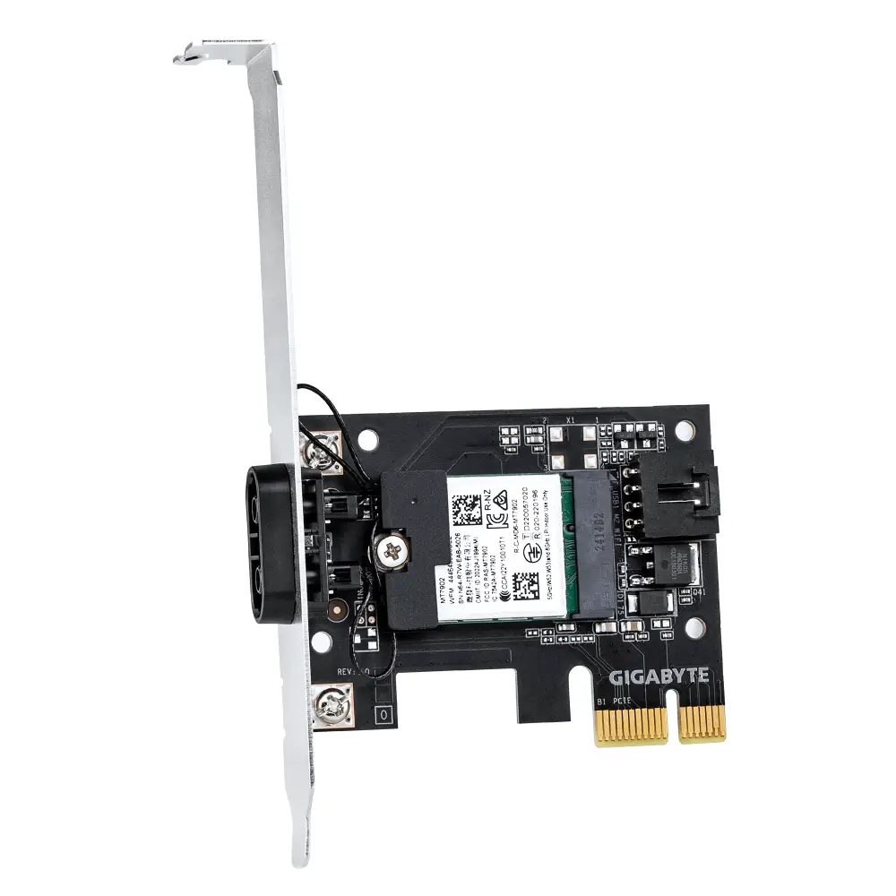 Безжична карта GIGABYTE GC-WIFI6E MediaTek MT7902 WIFI 6Е 2x2 802.11ax, Bluetooth 5.2
