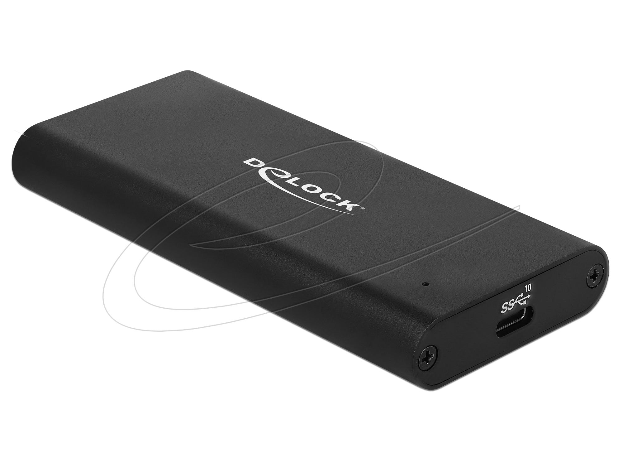 Външно чекмедже Delock за M.2 NVMe PCIe SSD със SuperSpeed ​​USB 10 Gbps (USB 3.1 Gen 2) USB Type-C женски