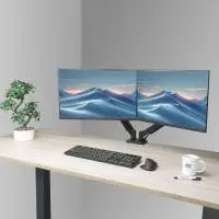ACT Стойка за 2 бр. монитора за бюро AC8314, Регулируема, 17" - 34", 9 кг, газова пружина