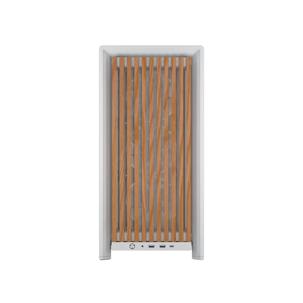 Кутия Corsair Frame 4000D Wood RS Mid-Tower - White/Oak
