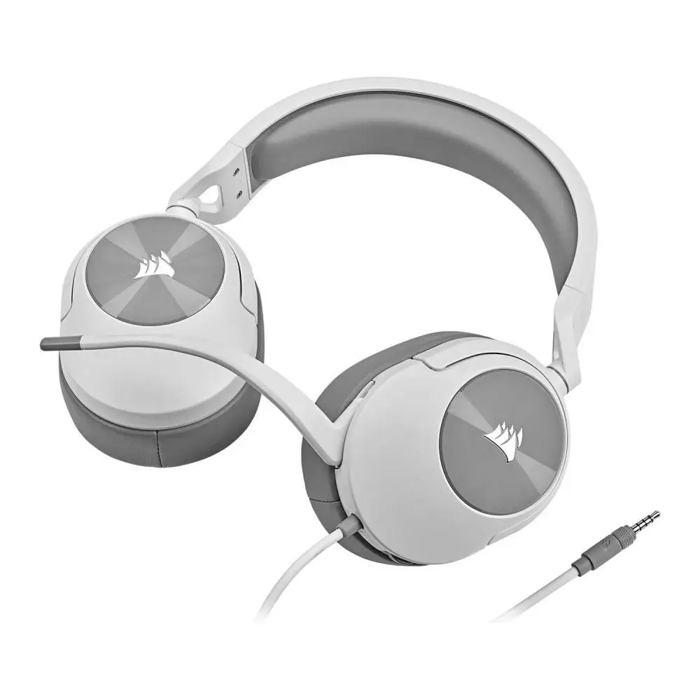 Геймърски слушалки с микрофон Corsair HS55 Stereo - White