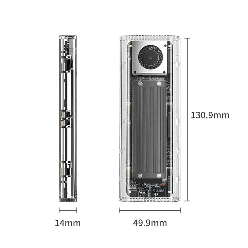 Orico външна кутия за диск Storage - Case - M.2 NVMe M key - 40Gbps, USB-A/USB-C - TCM2-U4-BK-BP
