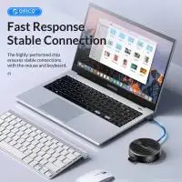 Orico хъб HUB USB3.1 Type-C 4 port - 4 x USB3.0 White, Audio/Mic x 1 - YS4-C3-03-WH-BP