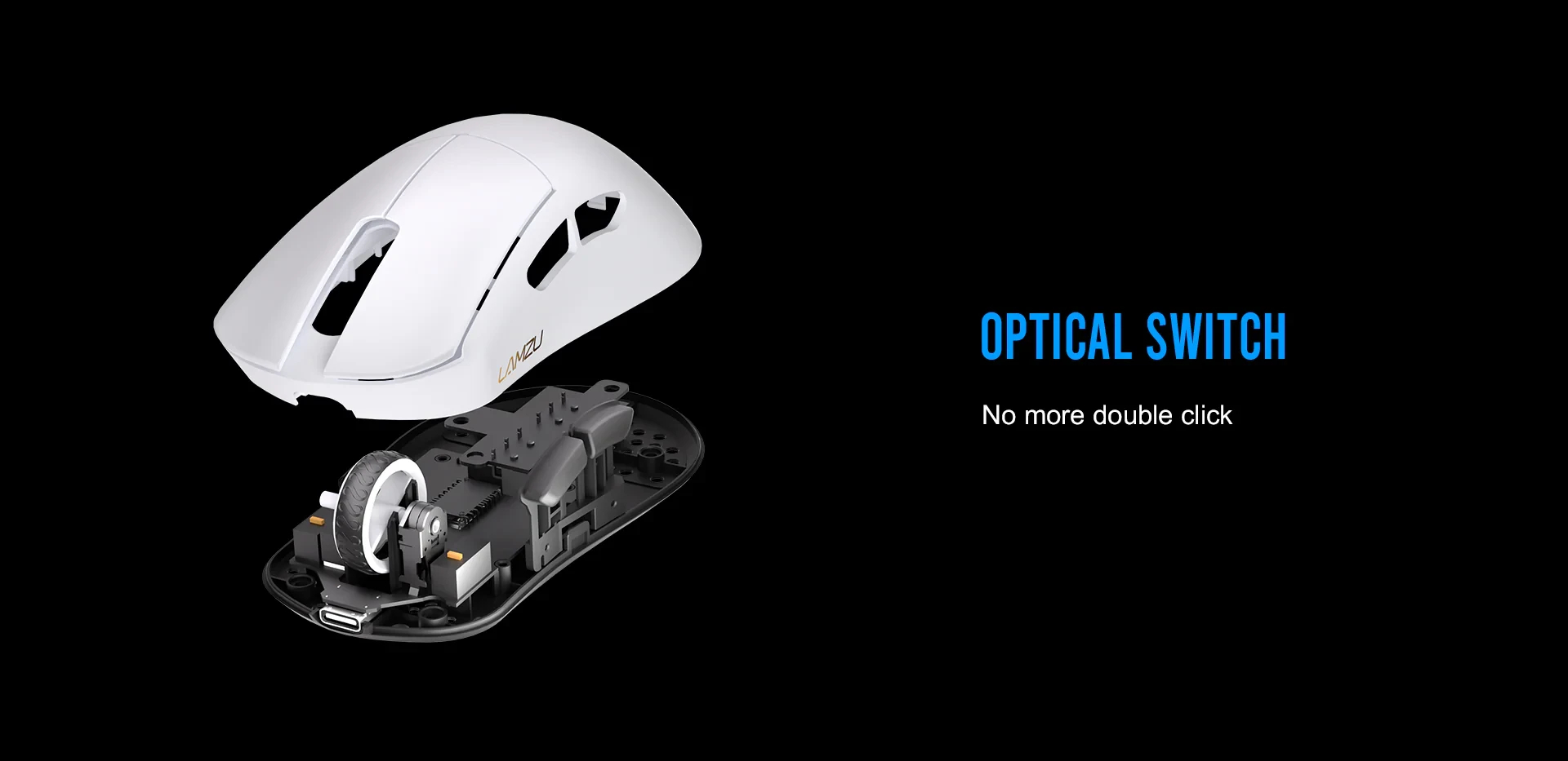 Професионална геймърска мишка Lamzu PARO 8K White - Wireless Gaming Mouse
