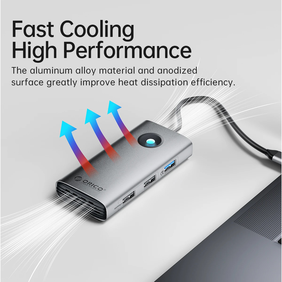Orico докинг станция Docking Station Type-C - PW11-6P25R-GY-BP - HDMI, USB-A x 3, PD100W x 1, LAN (2.5Gbps)