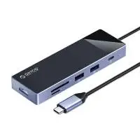 Orico докинг станция Docking Station Type-C - DM-10P-BK-BP - HDMI, USB-C, USB-A x 4, PD100W x 1, LAN (1Gbps), SD/TF