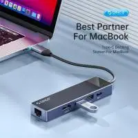 Orico докинг станция Docking Station Type-C - DM-10P-BK-BP - HDMI, USB-C, USB-A x 4, PD100W x 1, LAN (1Gbps), SD/TF