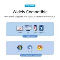 Orico докинг станция Docking Station Type-C - DM-10P-BK-BP - HDMI, USB-C, USB-A x 4, PD100W x 1, LAN (1Gbps), SD/TF