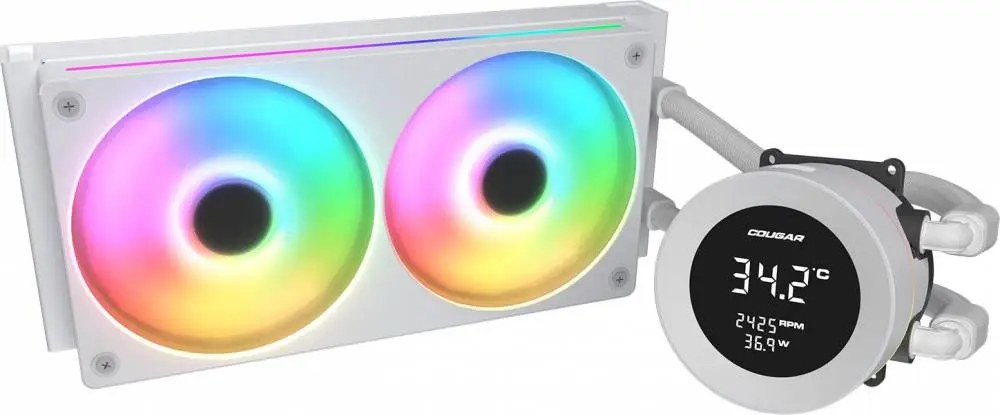 Водно охлаждане COUGAR Poseidon Vistek ARGB 240 AiO Liquid Watercooling White - CGR-PSDVARGB-W-240