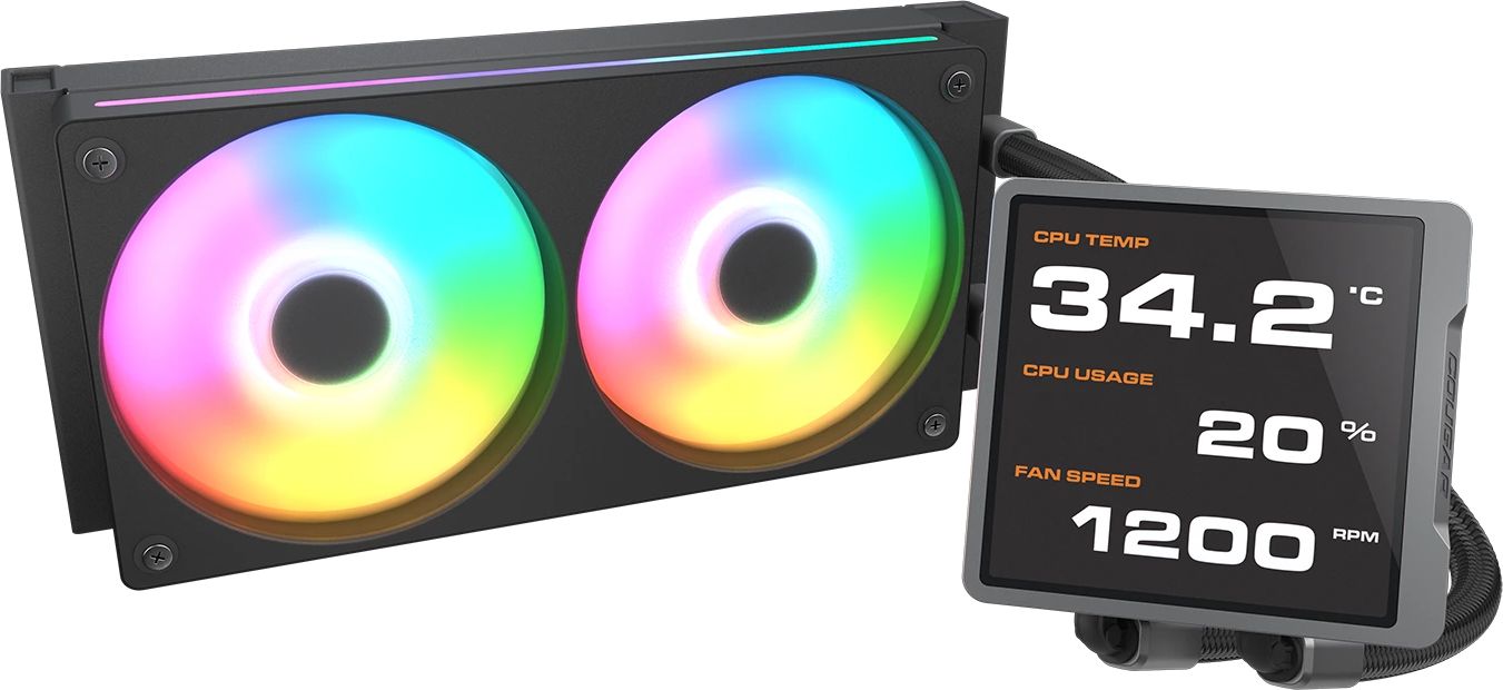 Водно охлаждане COUGAR Poseidon Vistek Pro ARGB 240 AiO Liquid Watercooling Black - CGR-PSDVPRGB-B-240 