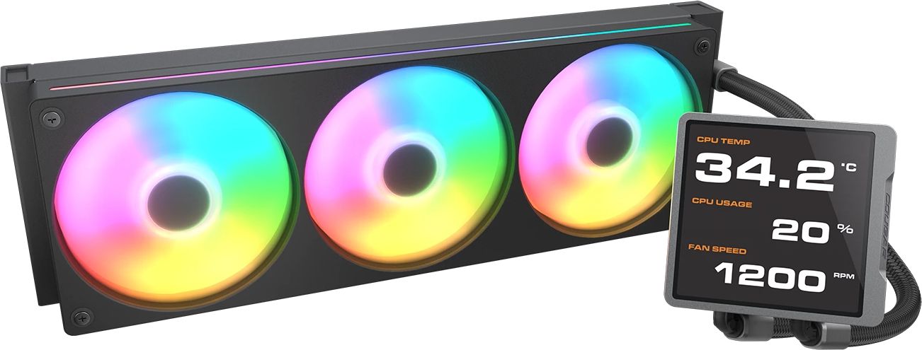 Водно охлаждане COUGAR Poseidon Vistek Pro ARGB 360 AiO Liquid Watercooling Black - CGR-PSDVPRGB-B-360 