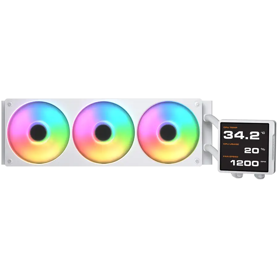 Водно охлаждане COUGAR Poseidon Vistek Pro ARGB 360 AiO Liquid Watercooling White - CGR-PSDVPRGB-W-360
