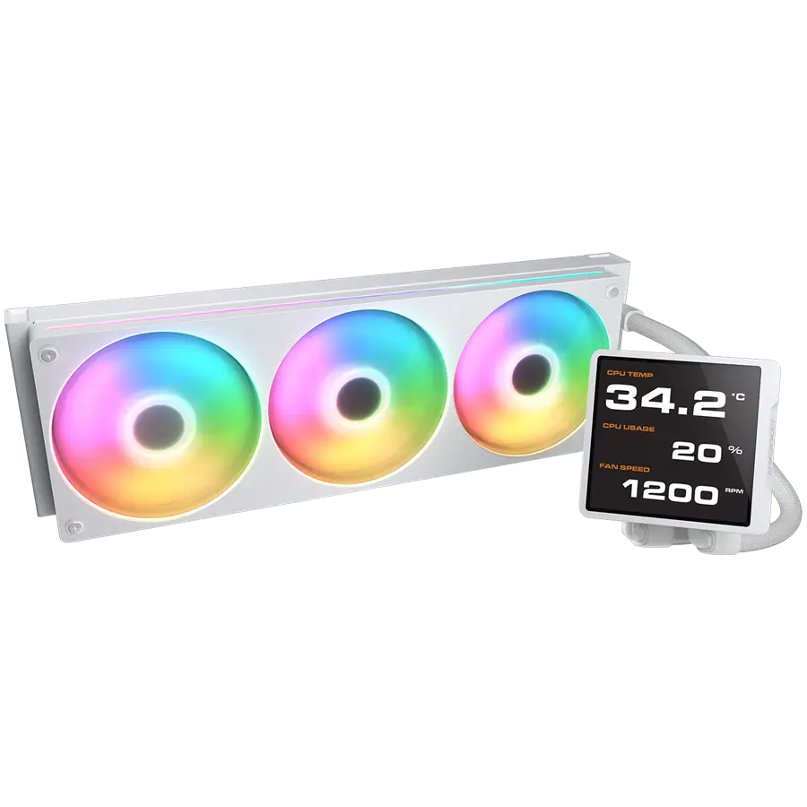 Водно охлаждане COUGAR Poseidon Vistek Pro ARGB 360 AiO Liquid Watercooling White - CGR-PSDVPRGB-W-360
