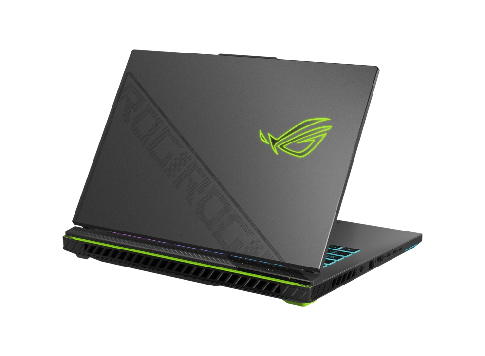 Лаптоп Asus Strix G16 G614PM-RV160,Ryzen 9 8940HX 2.4GHz (80MB Cache, up to 5.3GHz, 16 cores, 32 Threads)16.0  WUXGA 1920X1200 16:10 Bend+300nits Anti-Glare sRGB 100% Wide View,165Hz,DDR5 32GB ( 16GB DDR5-5200 SO-DIMM *2 ) ,1TB G4 , RTX 5060  8GB,Wi-Fi 6E No OS