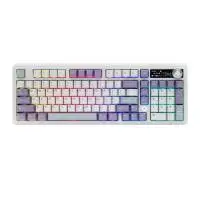 Геймърска механична клавиатура Ajazz Wireless Gaming Mechanical Keyboard AK980 V2 - Gift Switch [Linear] (English US), Purple, White, Blue