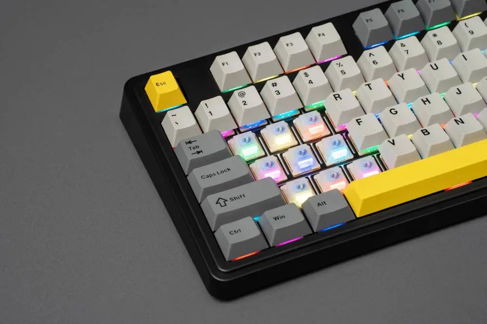 Геймърска механична клавиатура Ajazz Wireless Gaming Mechanical Keyboard AK980 V2 - Gift Switch [Linear] (English US), Purple, White, Blue