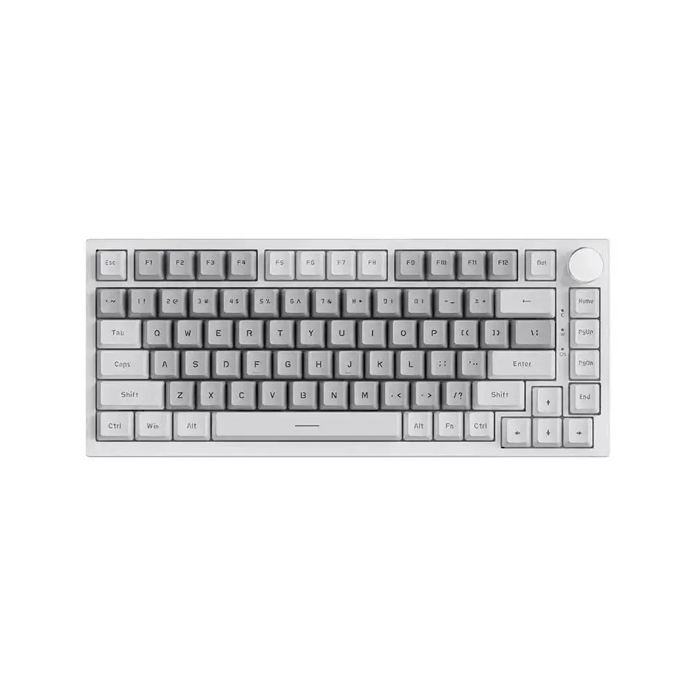 Геймърска механична клавиатура Ajazz Gaming Mechanical Keyboard AK820 - Mille feuille Yellow Switches [Linear] (English US), White Gray, White Light