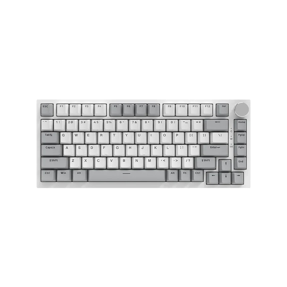 Геймърска механична клавиатура Ajazz Gaming Mechanical Keyboard AK820 - AS Red Switch [Linear] (English US), Gray White, White Light