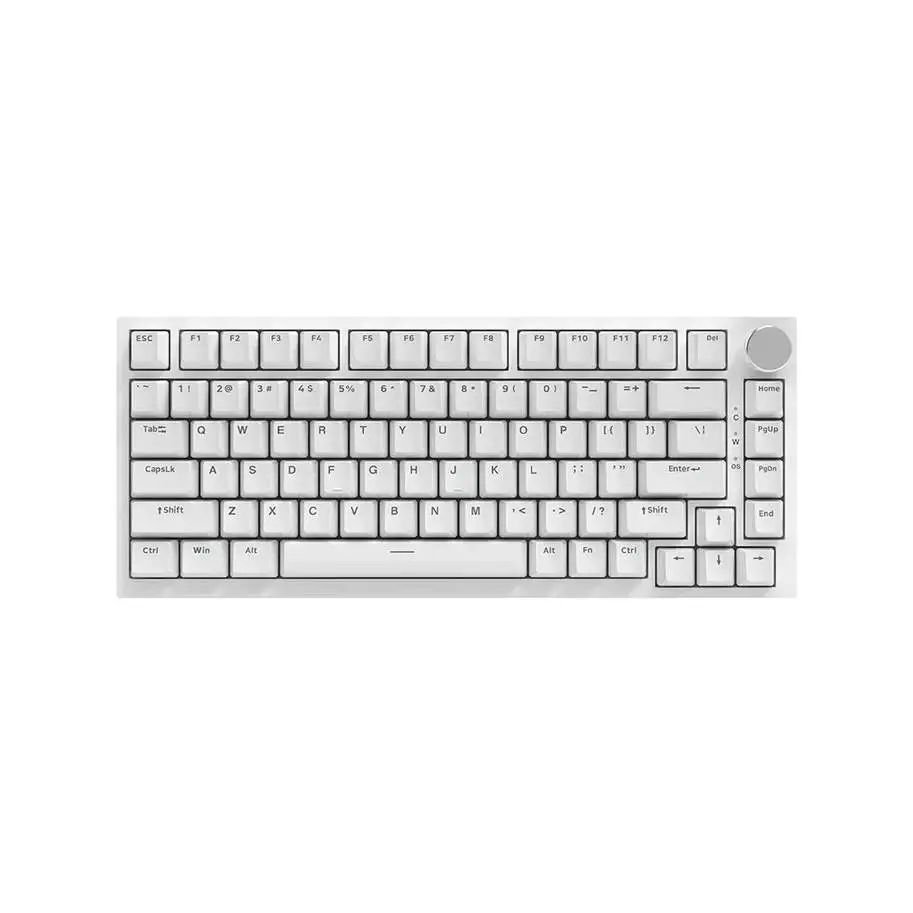Геймърска механична клавиатура Ajazz Gaming Mechanical Keyboard AK820 - Blue Switches [Tactile] (English US), White, Blue Light