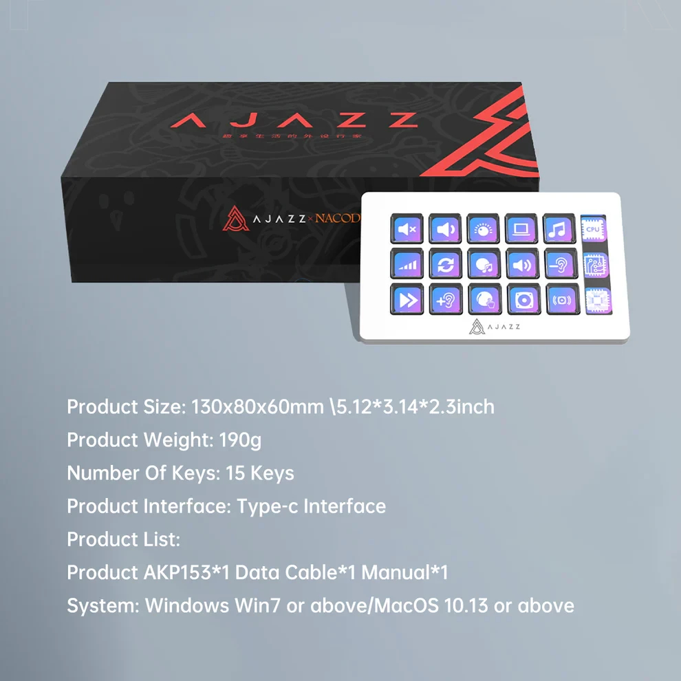 Ajazz стрийминг хъб/дек Streaming HUB AKP153E Black