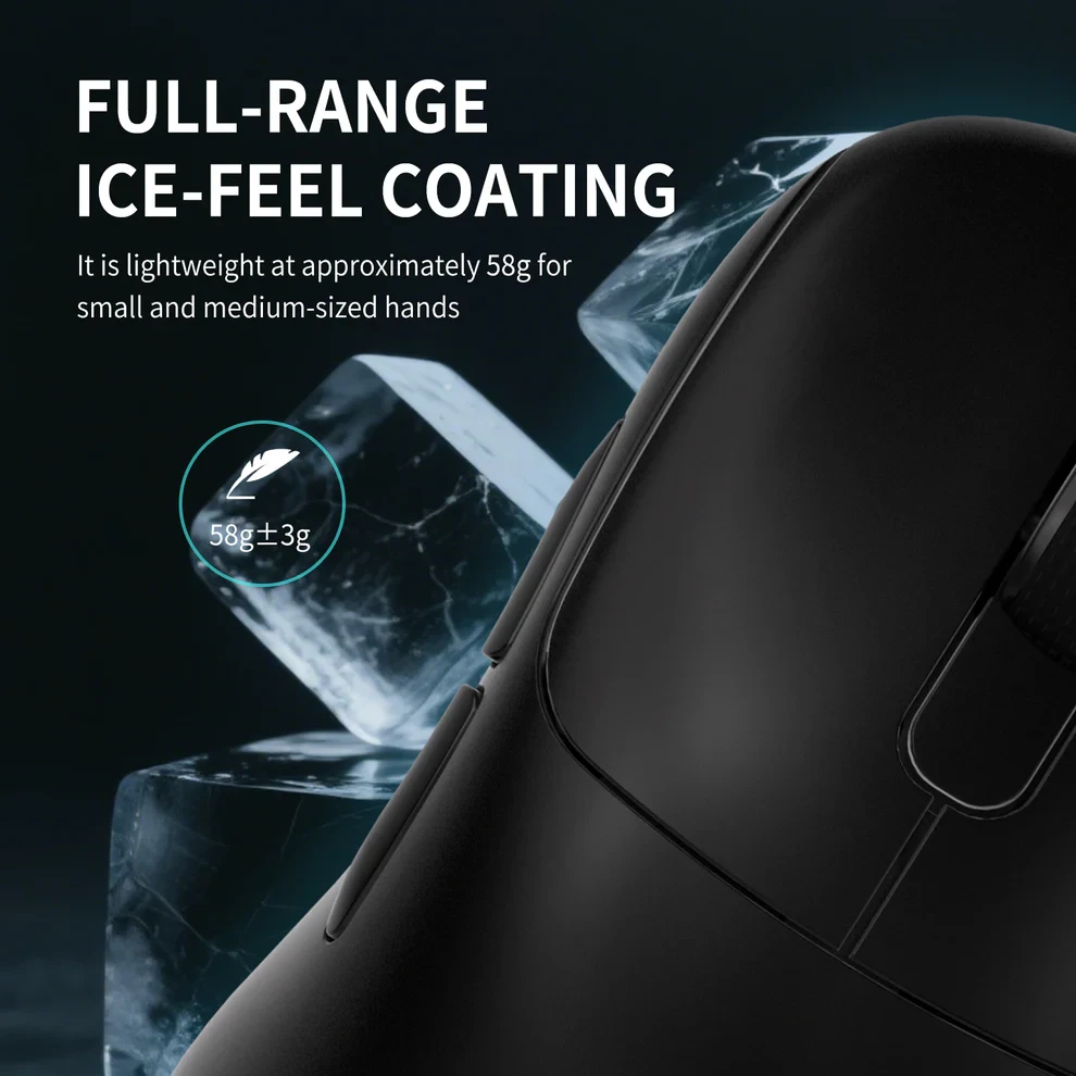 Ajazz επαγγελματικό gaming ποντίκι AJ179 APEX - Wireless Gaming Mouse - 8K, Magnetic Charging Dock, Μαύρο