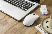 Ajazz професионална геймърска мишка AJ159 PRO - Wireless Gaming Mouse - 8K, Magnetic Charging Dock, White