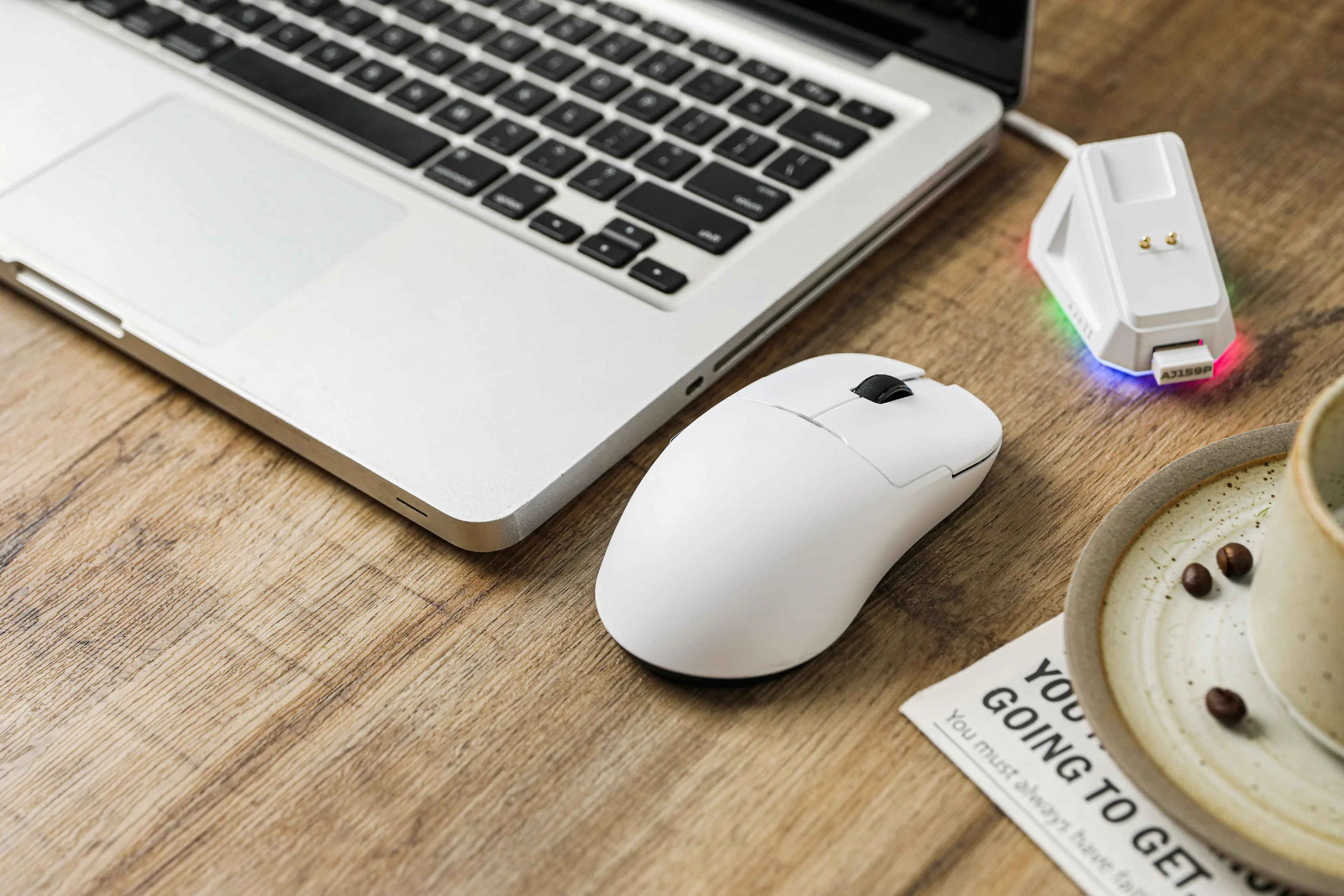 Ajazz επαγγελματικό gaming ποντίκι AJ159 PRO - Wireless Gaming Mouse - 8K, Magnetic Charging Dock, Μαύρο