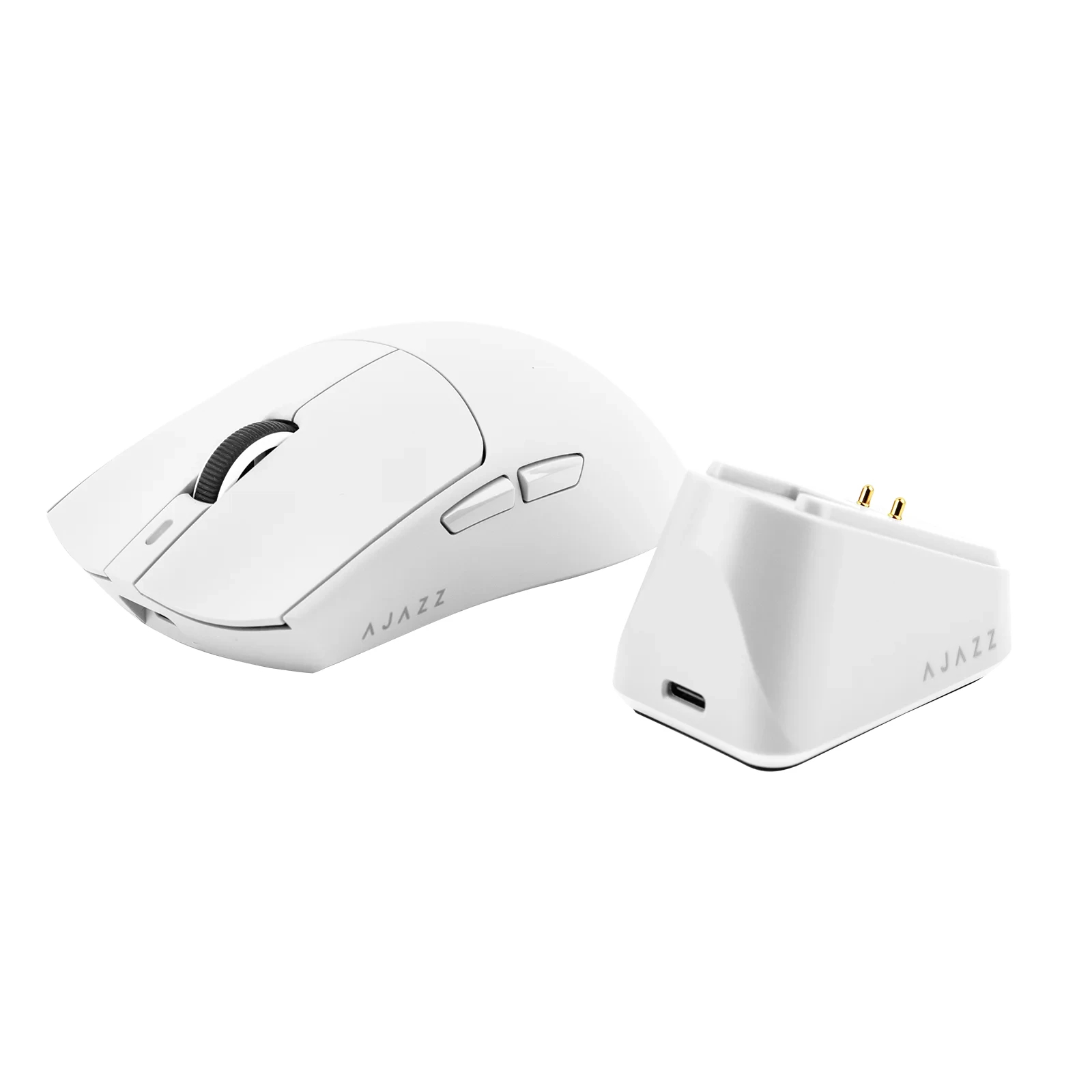 Ajazz επαγγελματικό gaming ποντίκι AJ139P V3 MC - Wireless Gaming Mouse - 1K, Magnetic Charging Dock, Λευκό