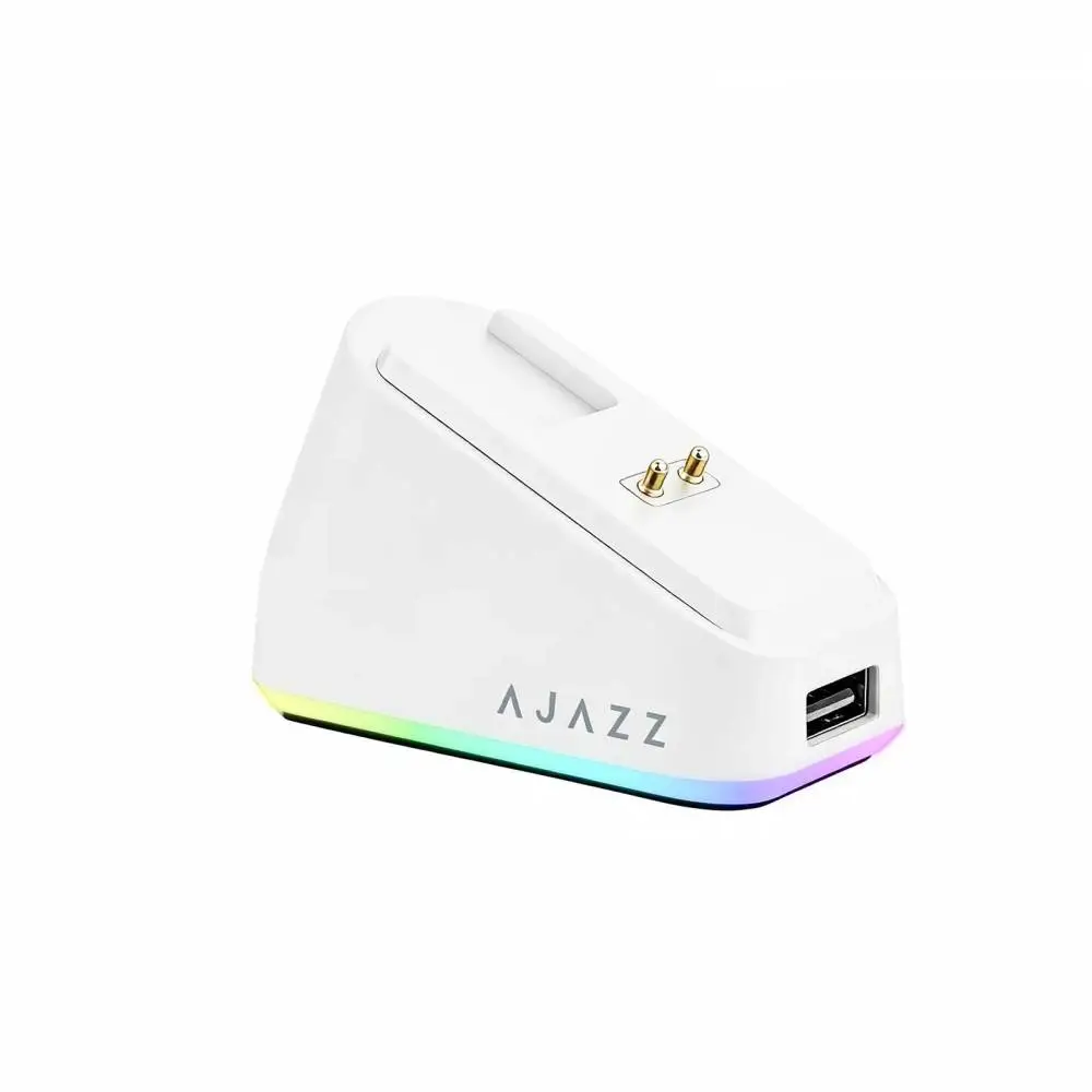 Ajazz επαγγελματικό gaming ποντίκι AJ139P V3 MC - Wireless Gaming Mouse - 1K, Magnetic Charging Dock, Λευκό