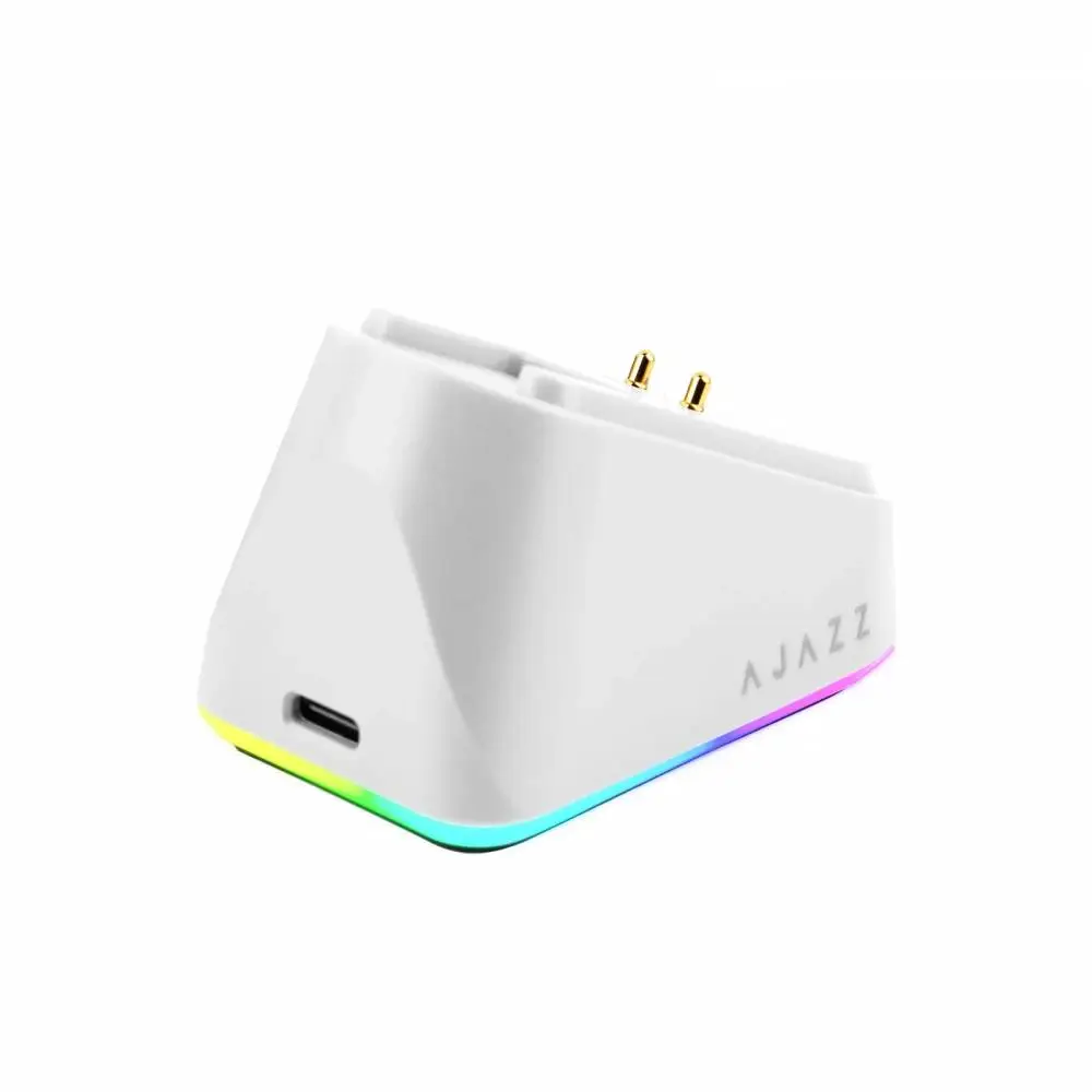 Ajazz επαγγελματικό gaming ποντίκι AJ139P V3 MC - Wireless Gaming Mouse - 1K, Magnetic Charging Dock, Λευκό