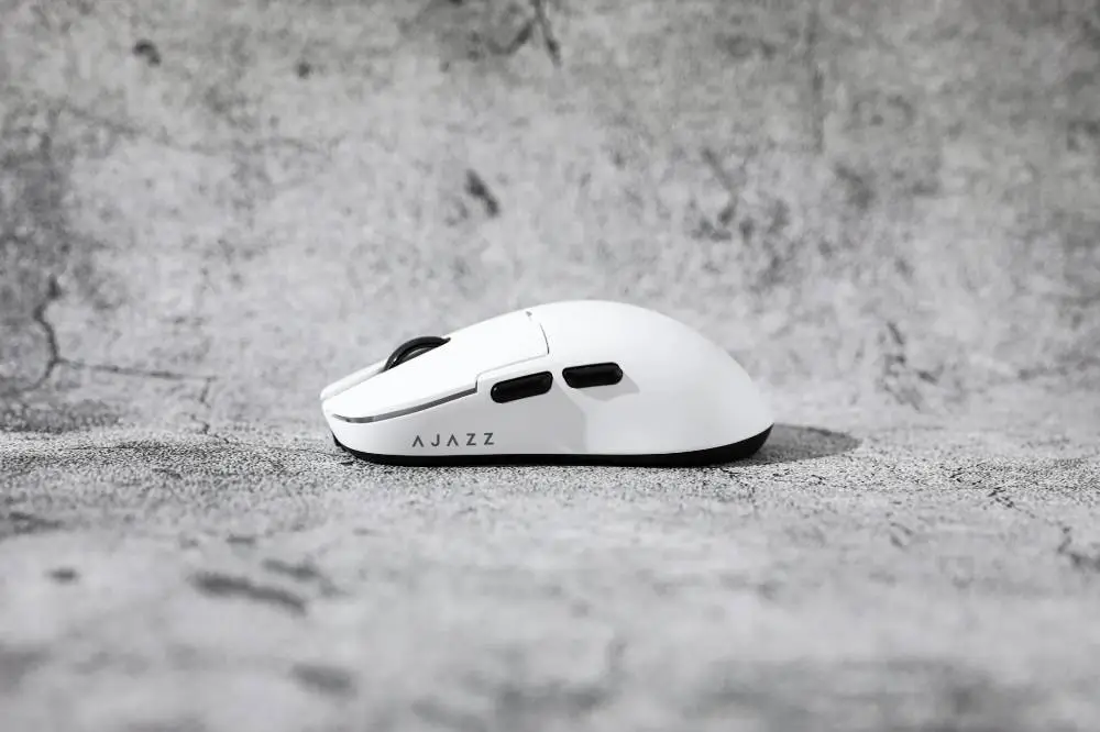 Ajazz професионална геймърска мишка AJ159 APEX - Wireless Gaming Mouse - 8K, Magnetic Charging Dock, White