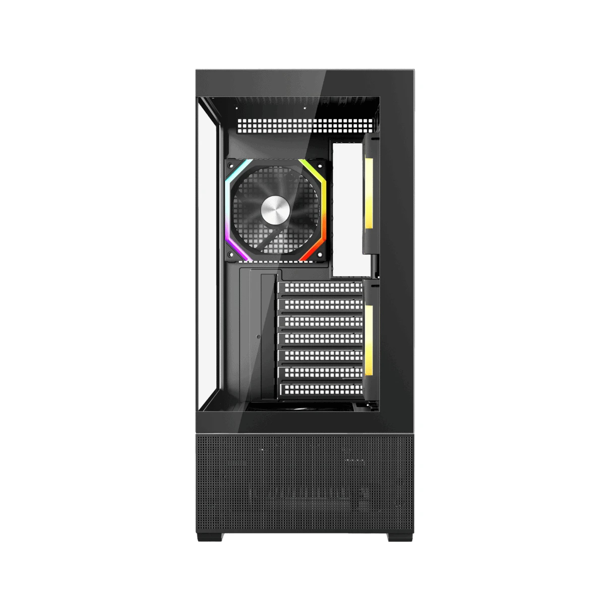 1stPlayer Кутия Case ATX - Crystal Vision CV7 Black - 5 x 120 mm included