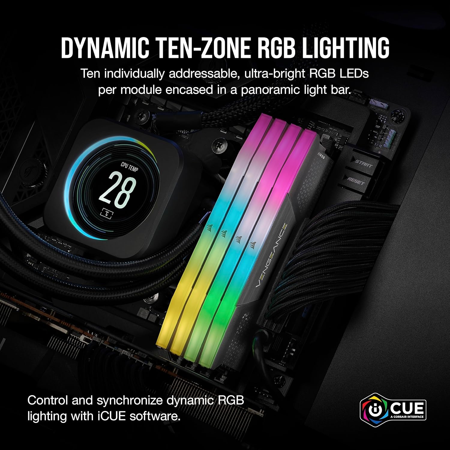 Памет Corsair Vengeance 32GB (2x16GB) DDR5 6400MHz CL36 XMP - CMK32GX5M2B6400Z32
