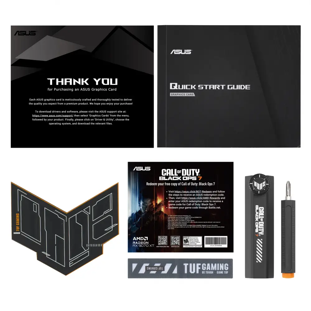 Видео карта ASUS TUF GAMING RADEON RX 9070 XT COD BO7 Speical Edition OC 16GB GDDR6